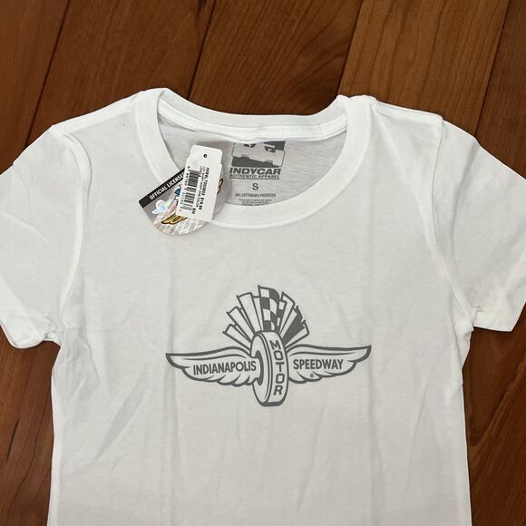 IndyCar T Shirt Women White Indianapolis Motor Speedway Size XL White New - Picture 3 of 4